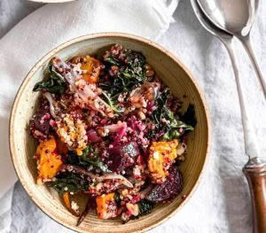 Protein Packed Lunches - Quinoa, feta and roast vege salad