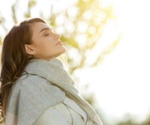 Woman enjoyng life image 